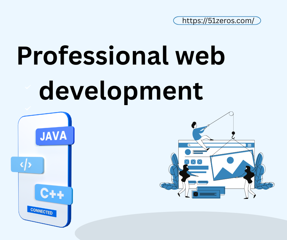 Professional web development services banner with developer at work